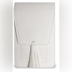 K Carroll Harper MARKDOWN Crossbody Vegan Leather White Magnetic Closure NEW